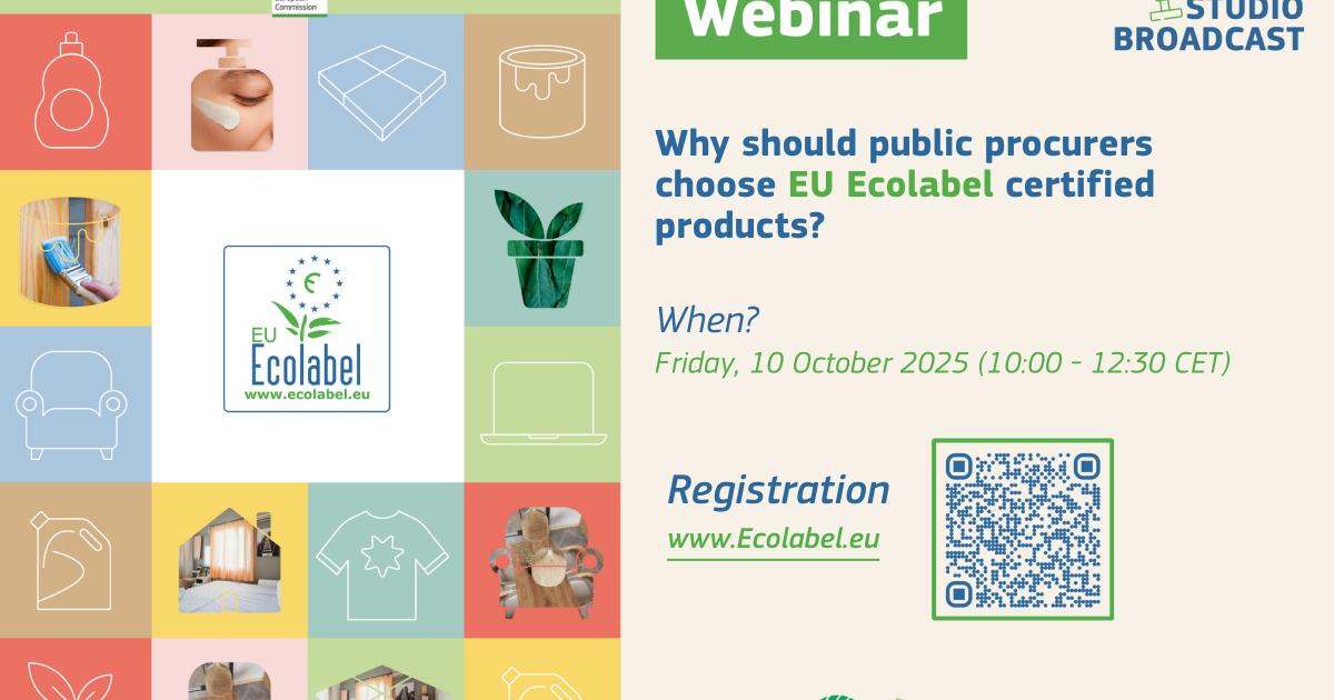Webinar: Why should public procurers choose EU Ecolabel products?