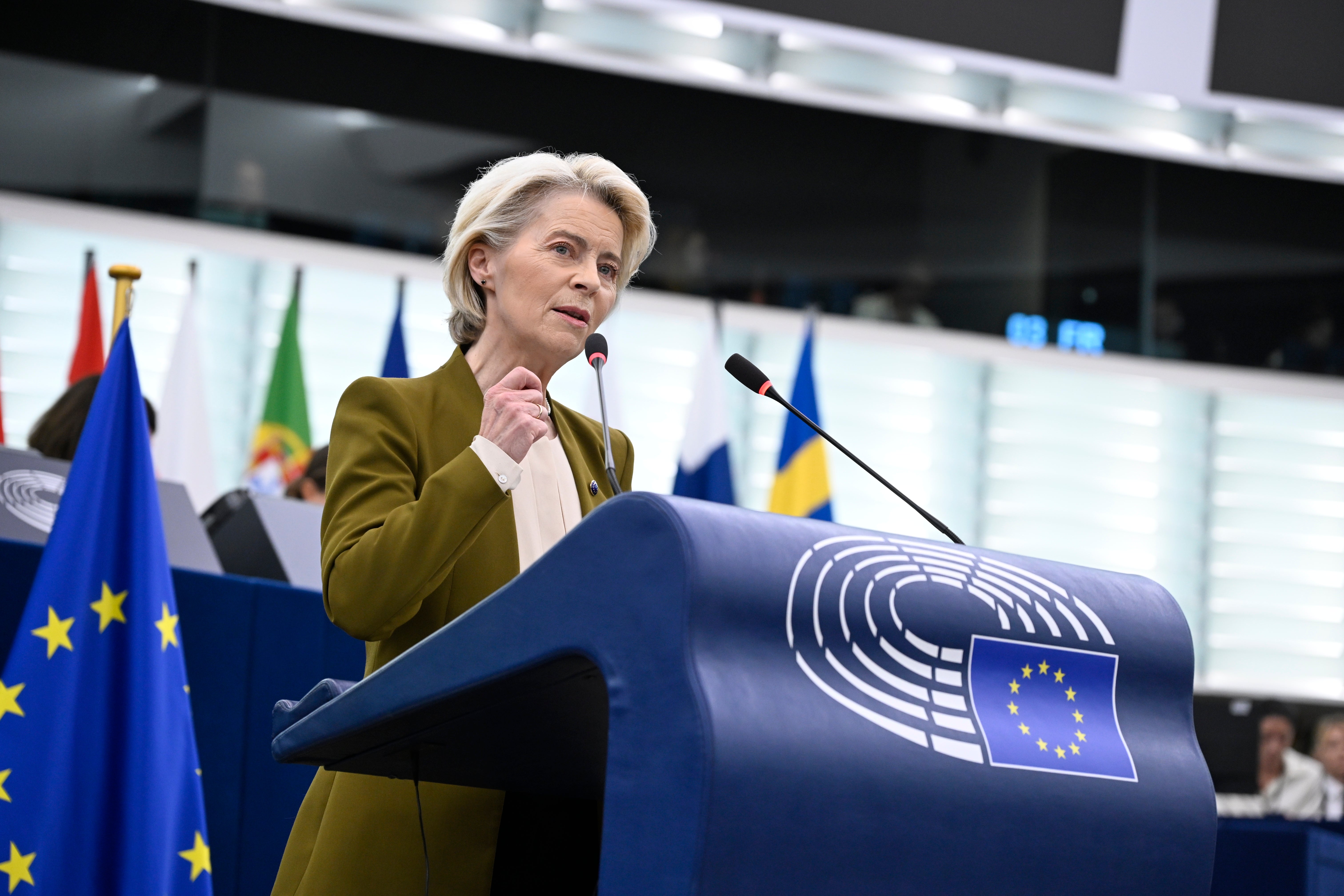 Ursula von der Leyen spoke on Wednesday