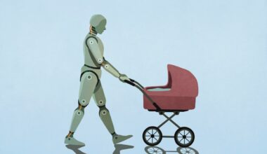 Robot walking baby carriage