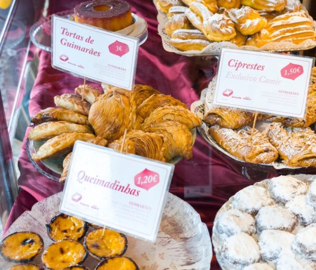 Portugese Pastries in Guimaraes, Portugal