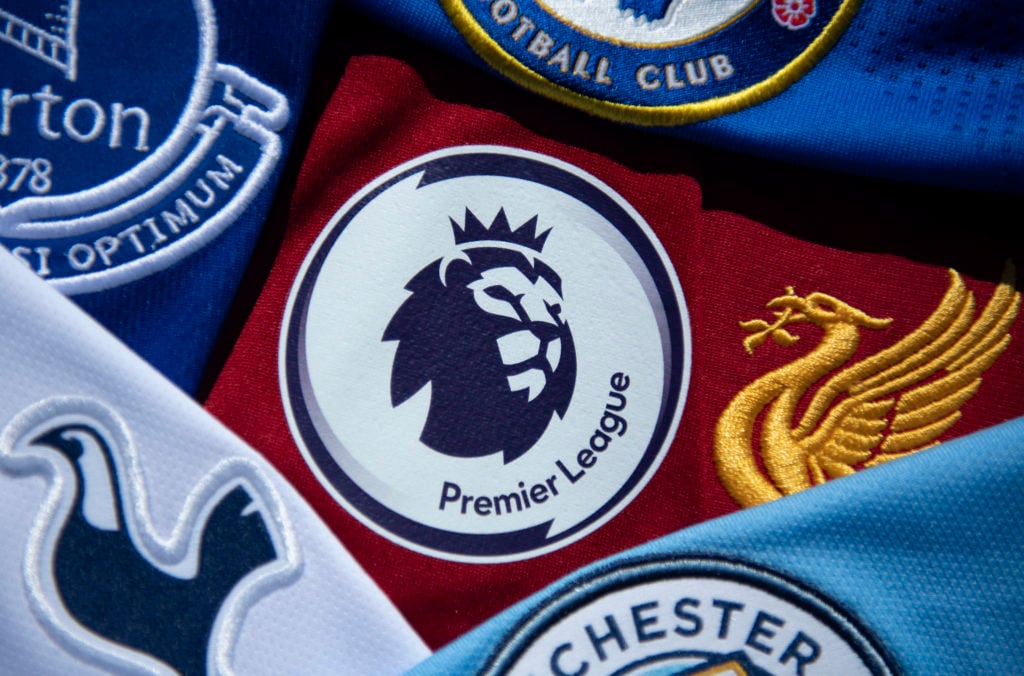 Premier League Logo With Club Shirts