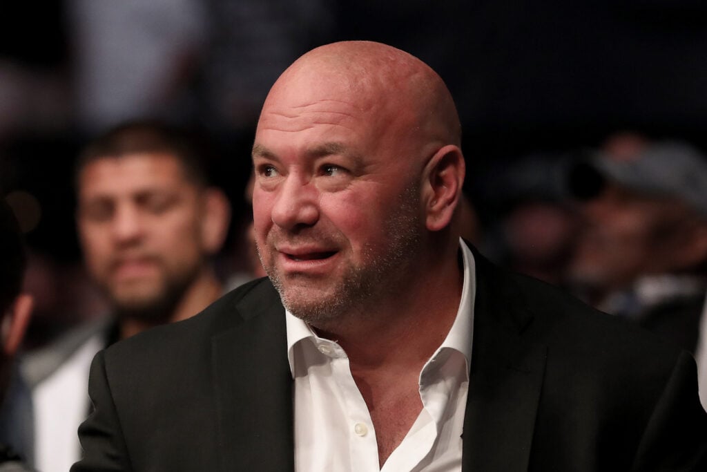 Dana White looks on at UFC 261