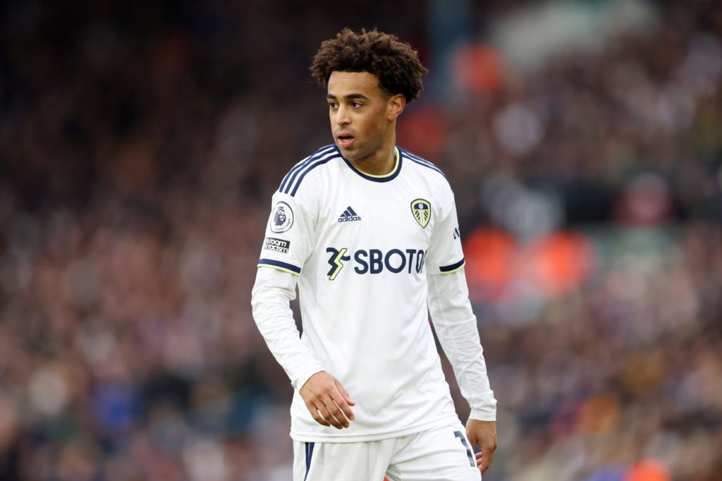 Tyler Adams in action for Leeds.