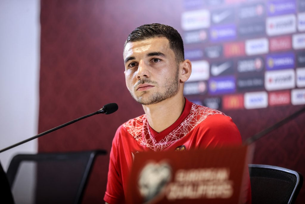 Eduard Spertsyan speaks to the media ahead of an Armenia match.