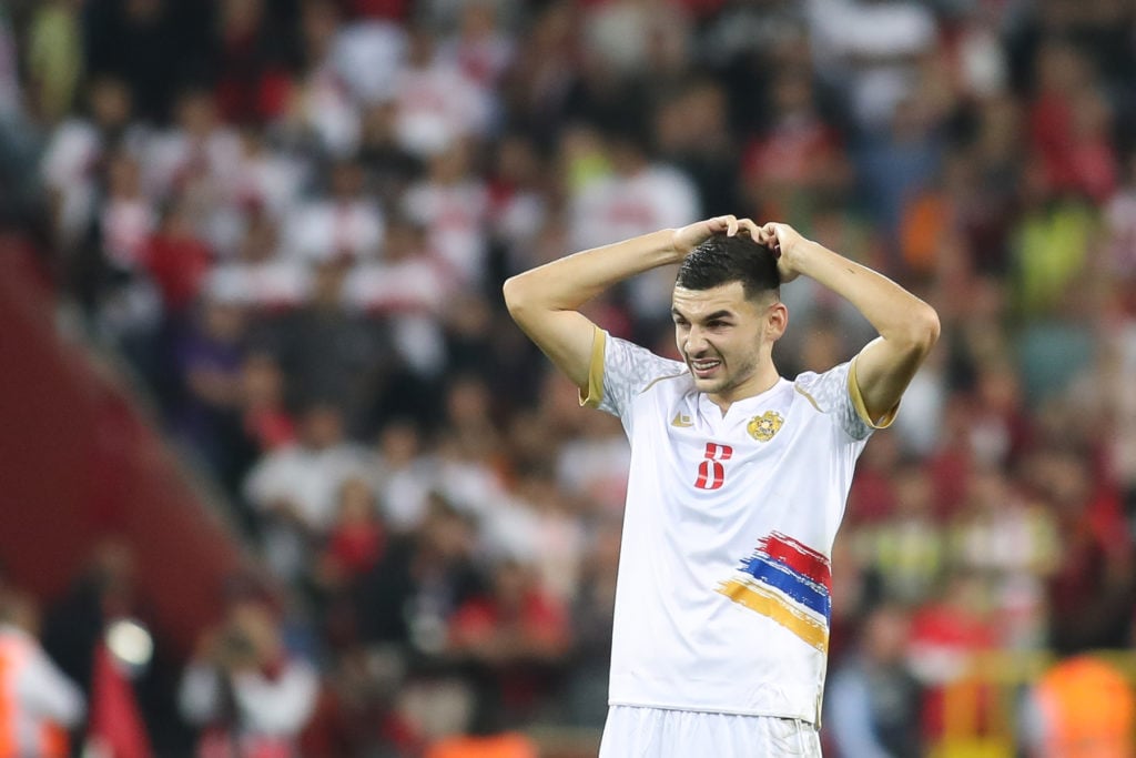Eduard Spertsyan in action for Armenia.