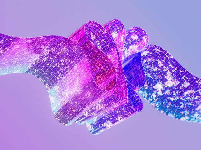 Futuristic Data Networks. Innovative AI-Powered Network Structures. Futuristic Glowing Digital Data and Cybersecurity