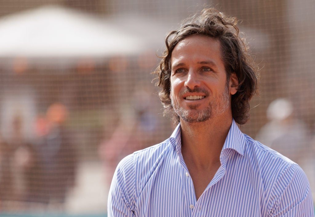 Feliciano Lopez seen during a presentation at the 2025 Madrid Open