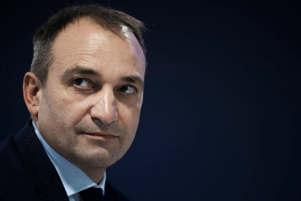 Stefano Lo Russo attends a press conference at the 2024 ATP Finals