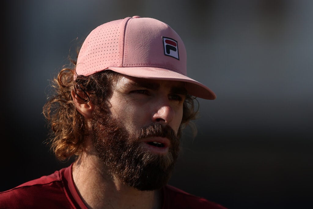 Reilly Opelka looks on during the 2025 Queen's Club Championships