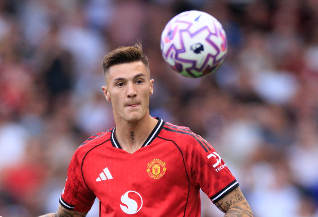 Benjamin Sesko during the Premier League match between Fulham and Manchester United at Craven Cottage in 2025 in London, England.