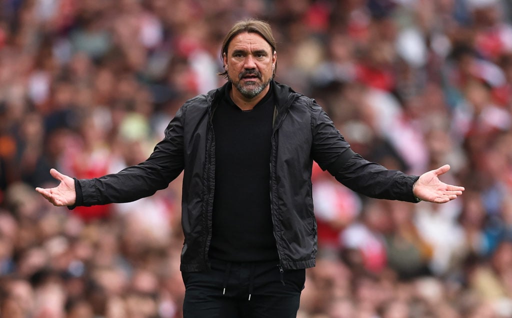 Daniel Farke during Arsenal v Leeds United - Premier League.