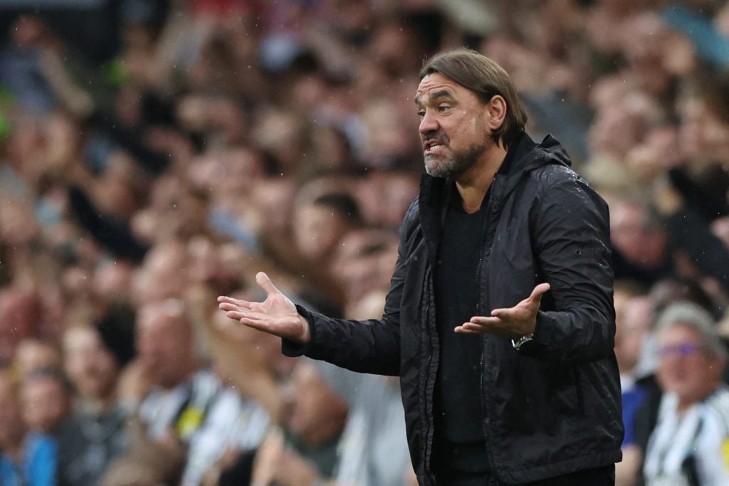 Daniel Farke during Leeds clash against Newcastle.