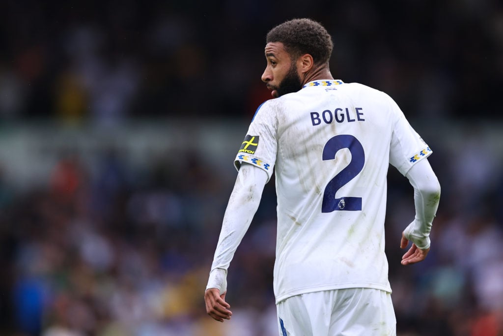 Jayden Bogle in action for Leeds United