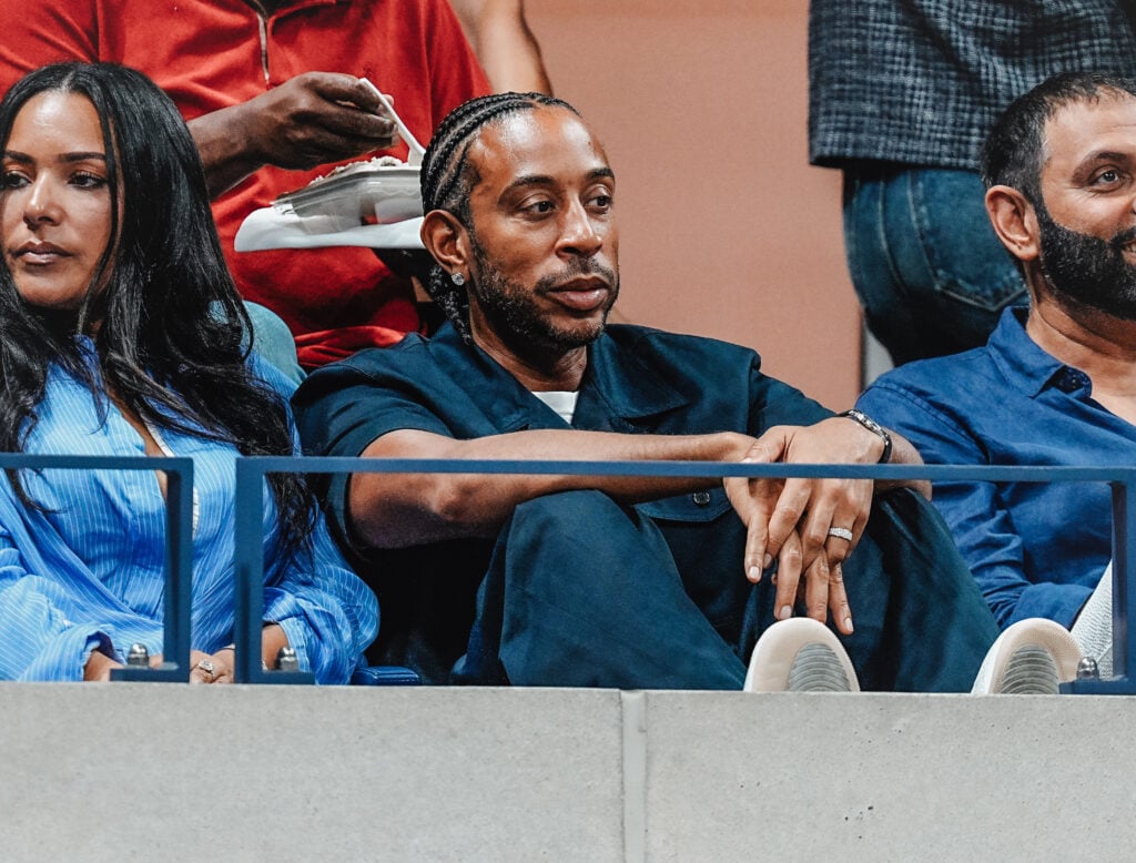 Ludacris is seen watching the action at the 2025 US Open