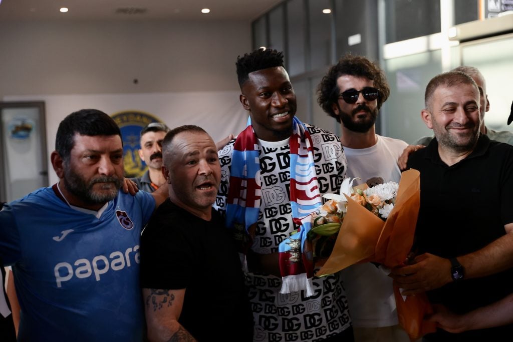 Trabzonspor's new signing Andre Onana arrives in Trabzon