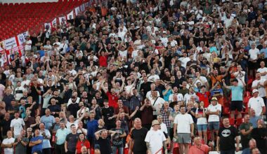 England fans praised by police for ‘exemplary’ conduct in disorder-marred Serbia clash