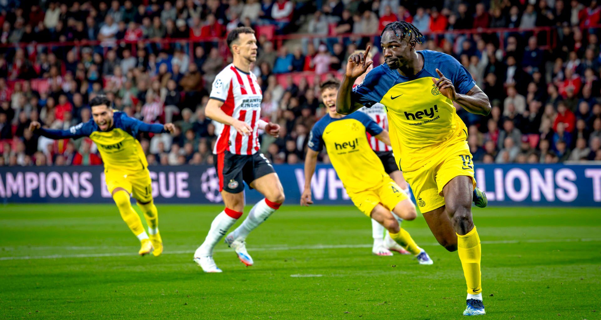 Leeds United wanted striker who has just scored his side's first-ever Champions League goal