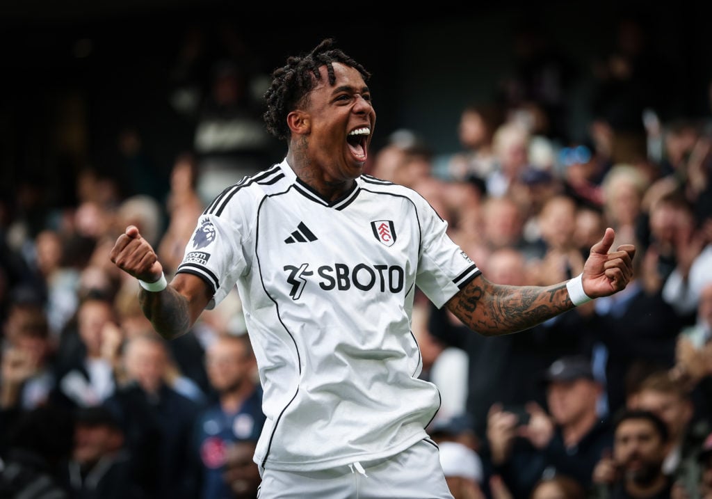 Kevin celebrates as Fulham beat Leeds.