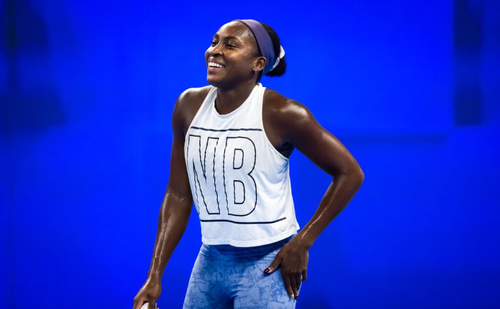 Coco Gauff training ahead of the 2025 China Open