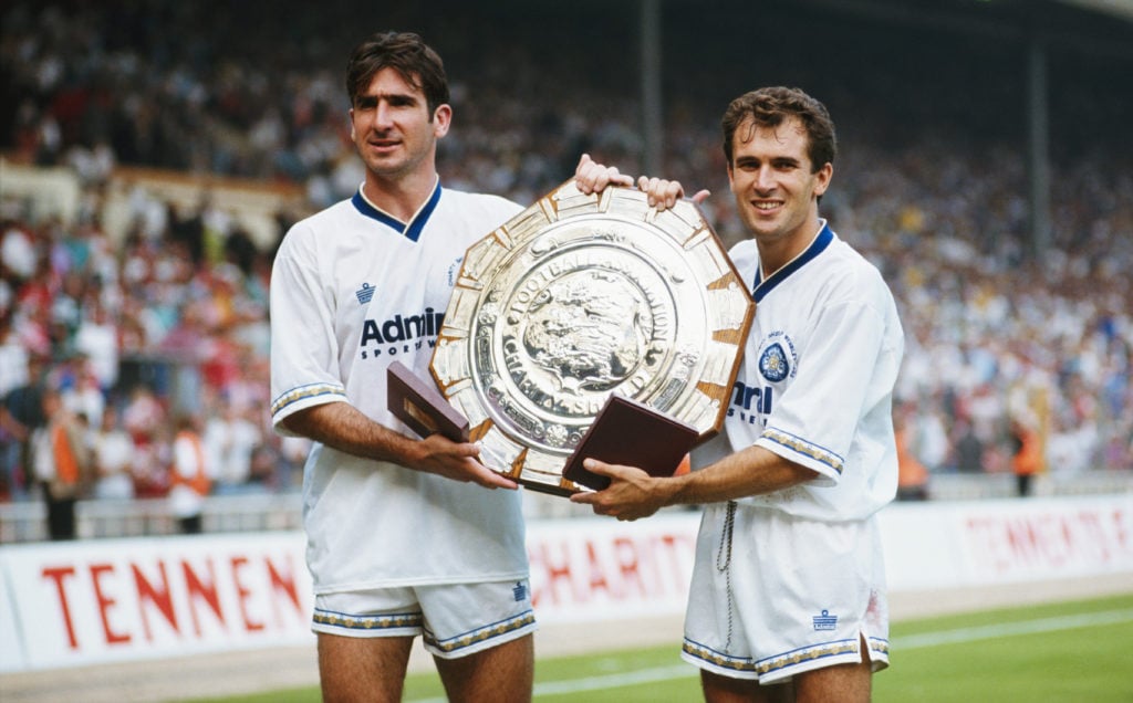 Eric Cantona and Tony Dorigo 1992 FA Community Shield Leeds United 4-3 Liverpool