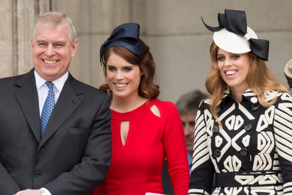 Prince Andrew with his daughters 