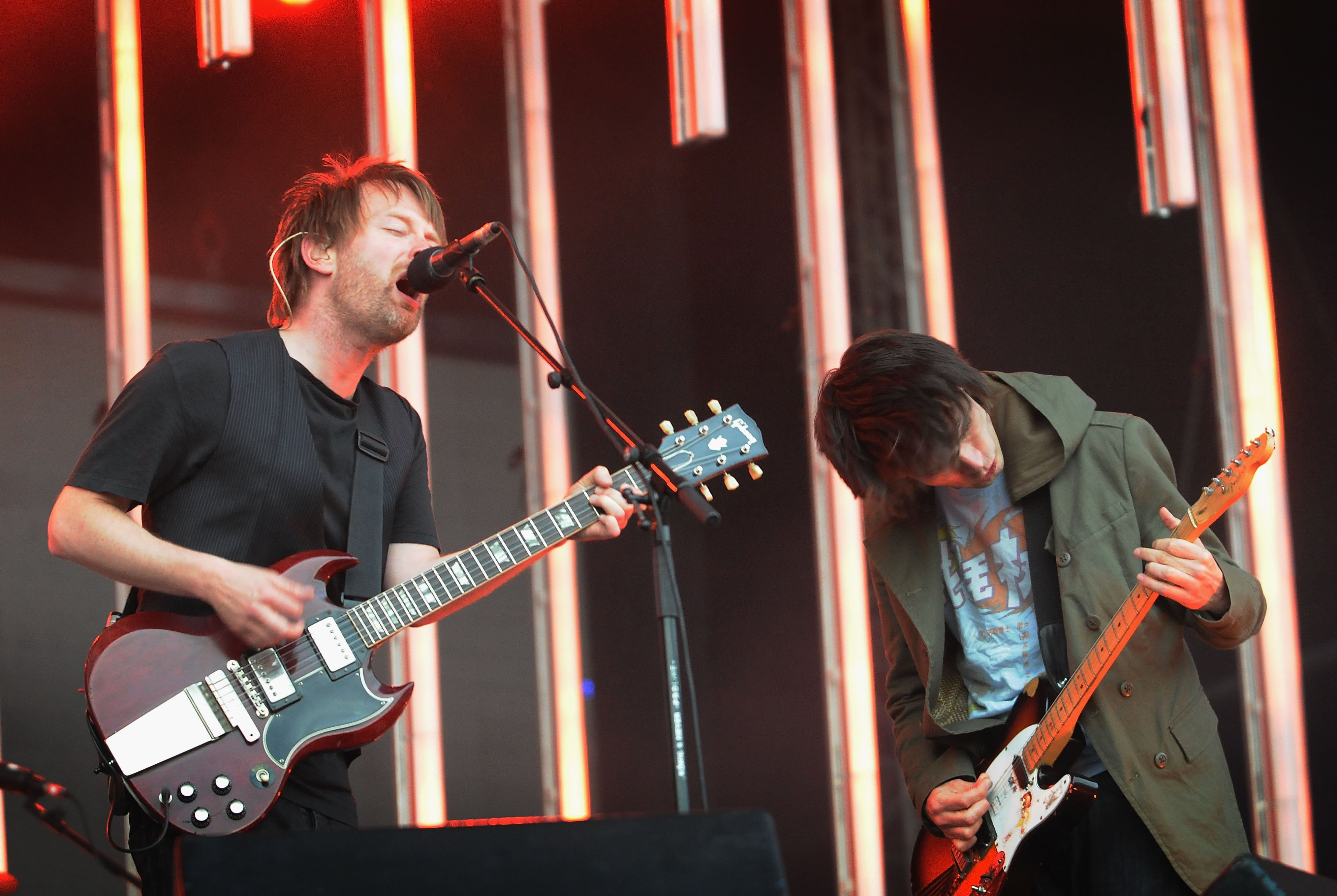 Radiohead’s original members, including Thom Yorke (left) and Jonny Greenwood (right) have been active with their respective solo endeavours since the band’s last tour