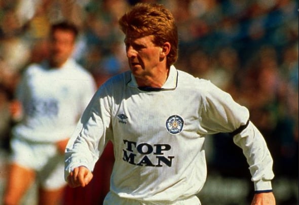 Gordon Strachan playing for Leeds
