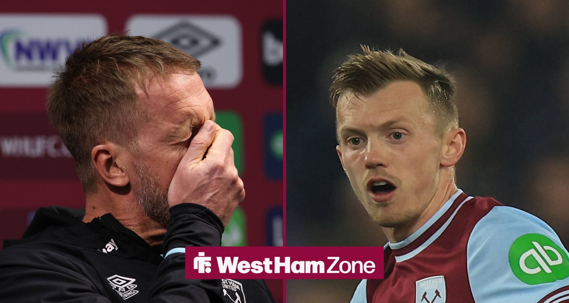 James Ward-Prowse left out of West Ham squad travelling to Everton as Graham Potter exit fall-out continues