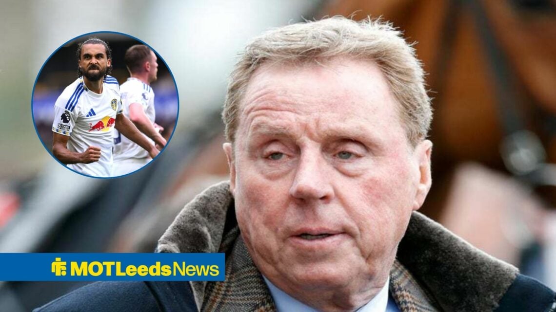 Close-up of Harry Redknapp with Leeds players in circular inset