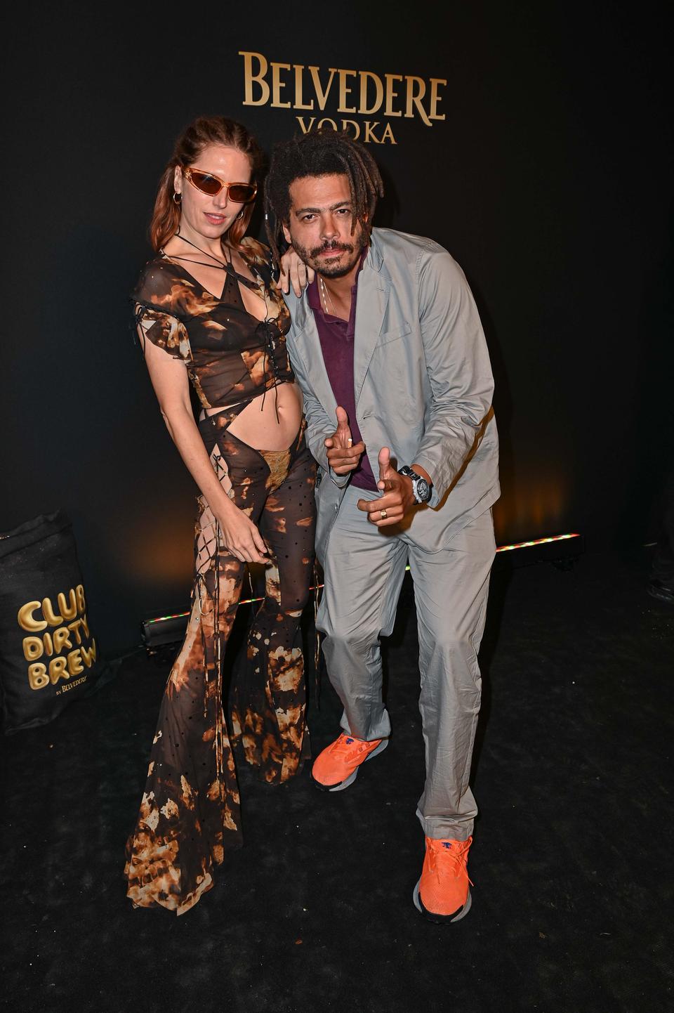 Henri Bergmann aka DJ Henri and Seth Troxler attend the Belvedere Club Dirty Brew party at All Press Roastery, Dalston