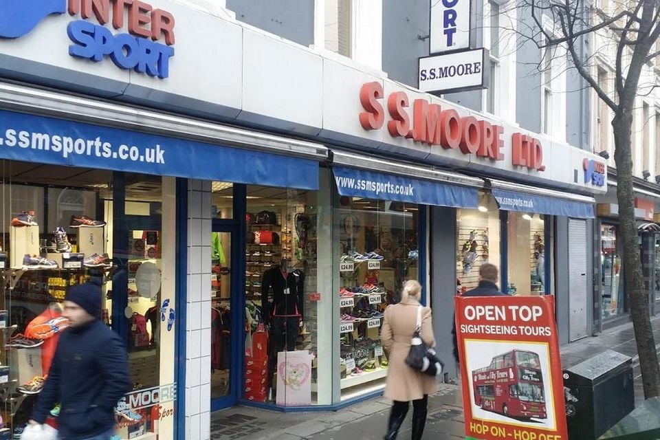 Sports shop SS Moore on Chichester Street in Belfast