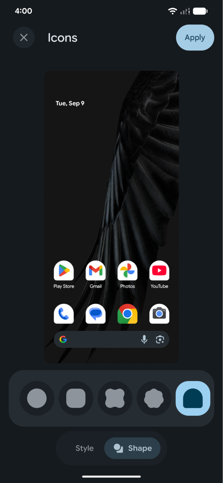 Icon shape customization 2