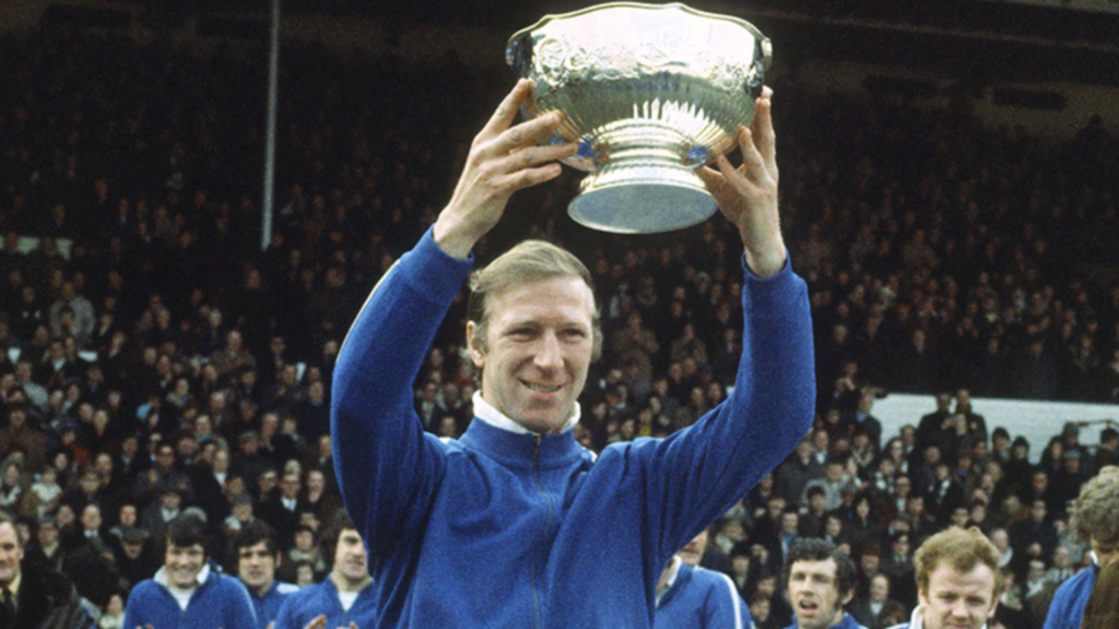 Jack Charlton holding the trophy