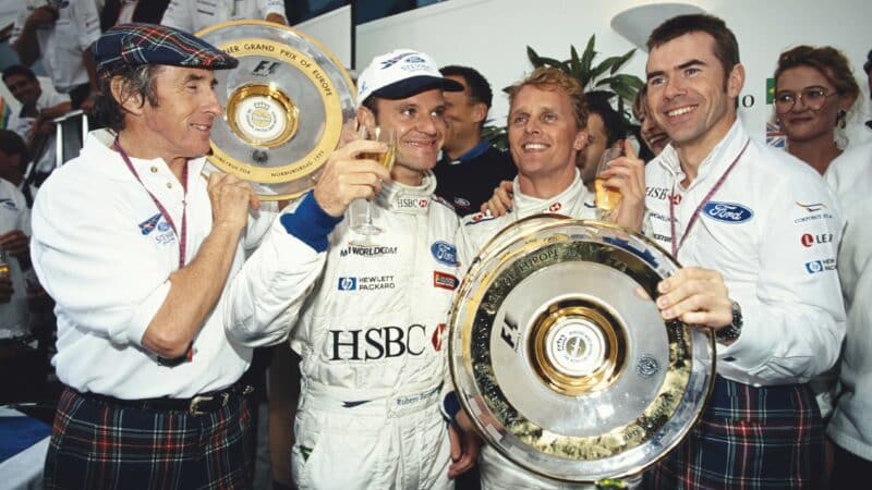 Jackie Stewart Nürburgring in 1999 Johnny Herbert Rubens Barrichello