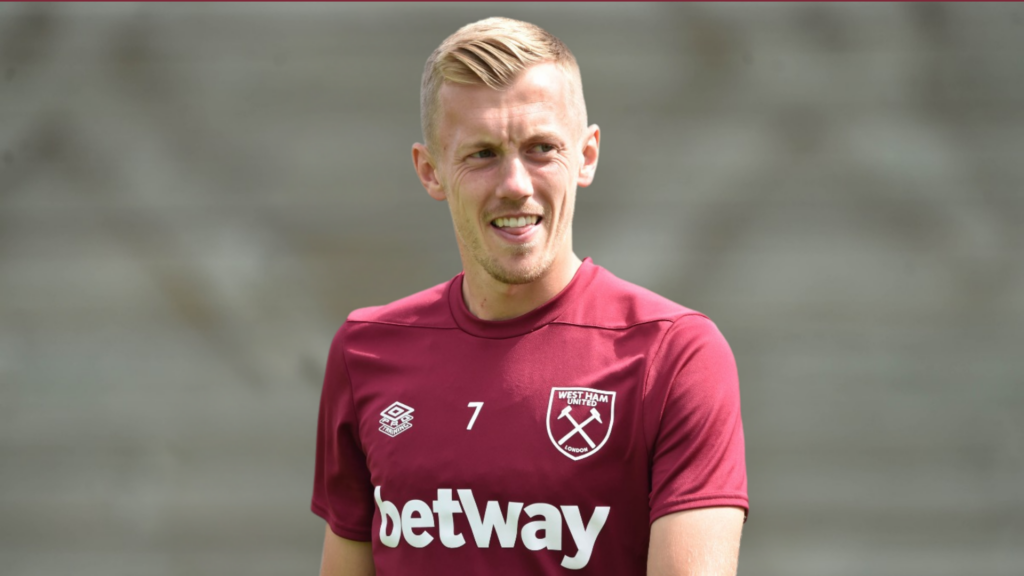 James Ward-Prowse in West Ham United training