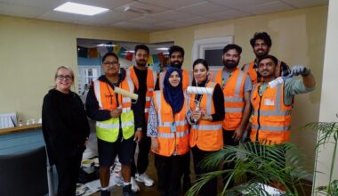 Amazon volunteers decorate Jamyang Buddhist Centre