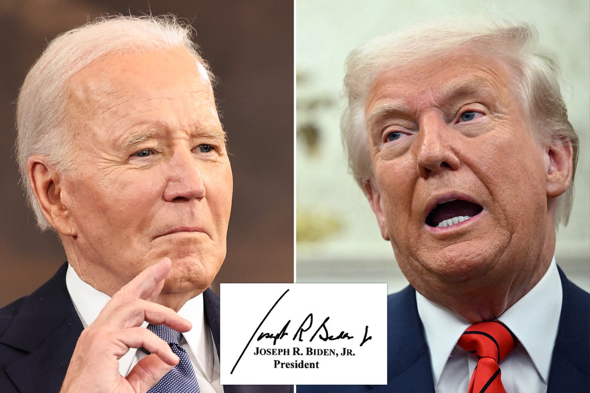 Trump unveils ‘autopen Biden’ portrait hanging on White House facade Wall of Fame between his 47 and 45 photos