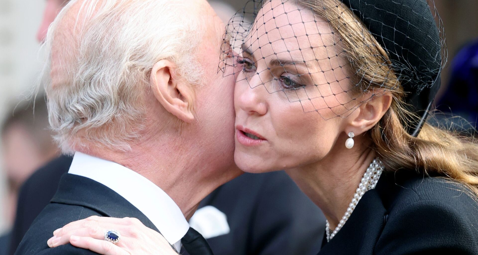 King Charles III and Catherine, Princess of Wales attend the Funeral of the Duchess of Kent at Westminster Cathedral on September 16, 2025 in London, England