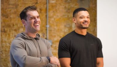 L-R - Leo Harrison, founder and CEO of Chapter 2, with Diary of a CEO host Steven Bartlett