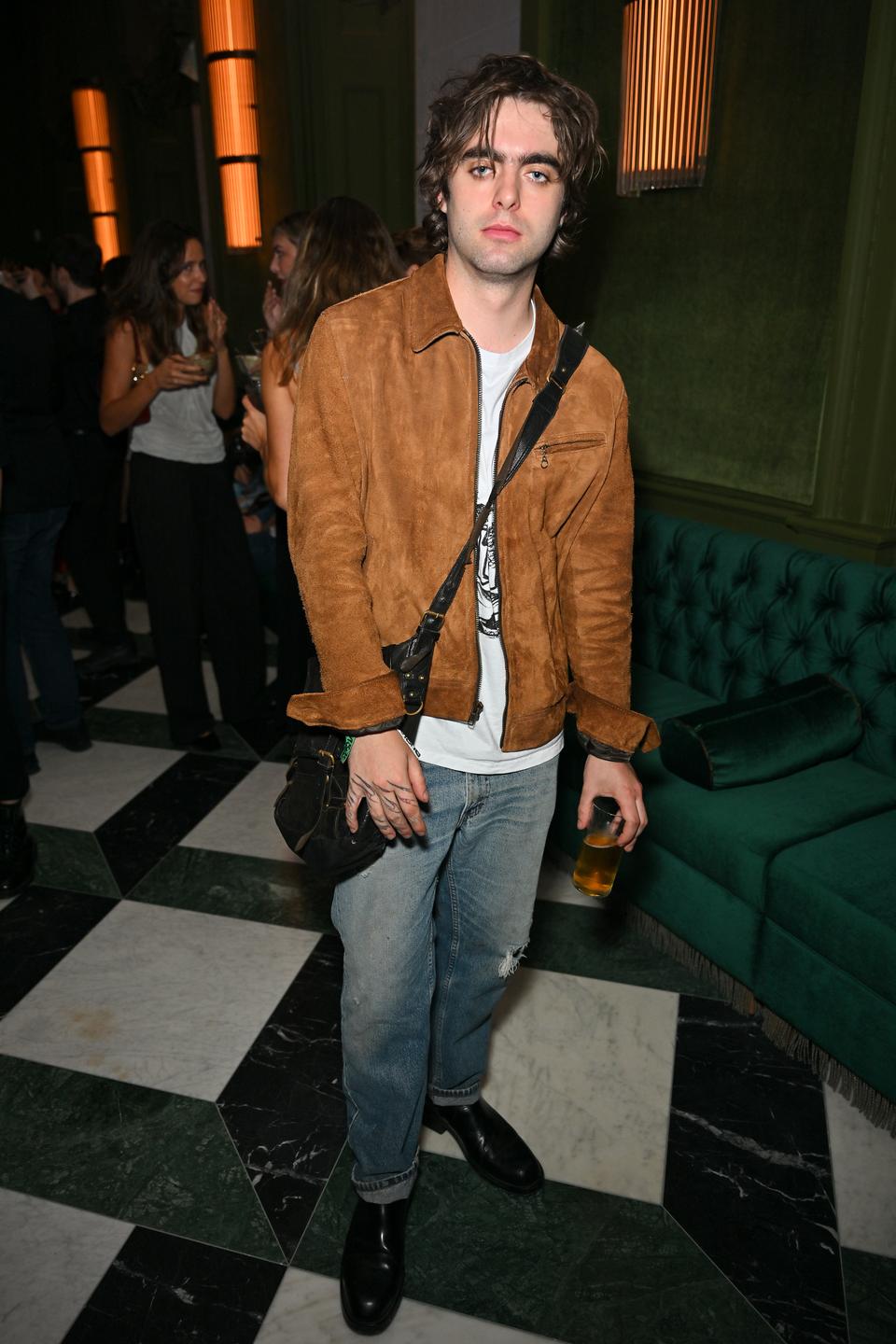 Lennon Gallagher attends The London Standard's London Fashion Week party during LFW September 2025 at Aki