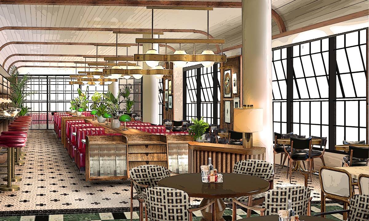 cgi of inside diner at mollie's mnchester