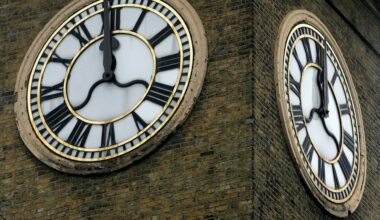 Man climbs King's Cross clock tower in London with dog to protest Iran