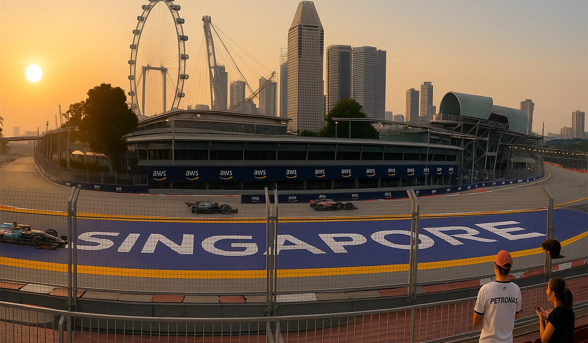 Marina Bay grandstand view Singapore F1