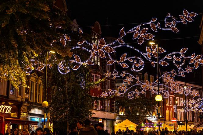 Merry Marylebone Christmas lights sparkling across the streets in 2024
