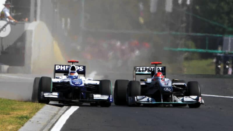 Michael Schumacher at the 2010 Hungarian GP