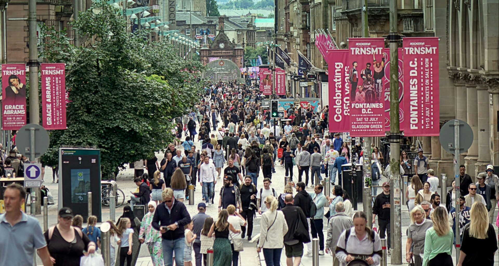 UK's 'first ever' pedestrian fast lane to be trialled on Glasgow's busiest shopping street