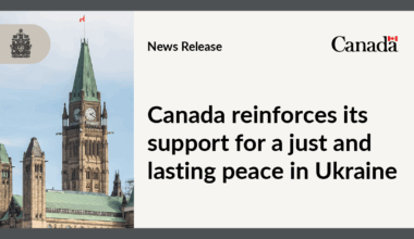 Canada reinforces its support for a just and lasting peace in Ukraine
