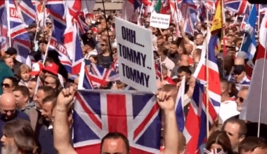 Tensions and some violence as 100,000 attend London far right rally – Channel 4 News