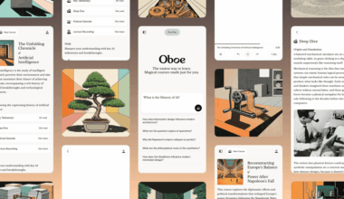 screenshot of Oboe app