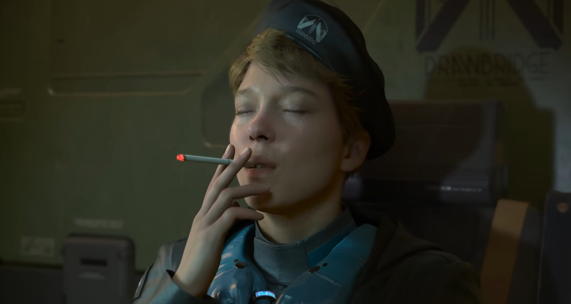 lea seydoux as fragile smoking a cigarette